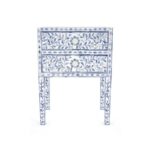 Handmade Blue Inlay Bedside Table Furniture - Image 2