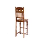 Handmade Wooden Mango Wooden Regal Bar Chair - Image 3