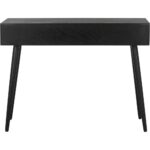Handcrafted Wooden Black Finish Console Table - Image 2