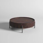 Handcrafted Sheesham Wood Round Coffee Table - Image 2