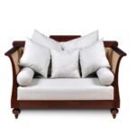 Handcrafted Cane Mango Wooden Sofa Chair - Image 2