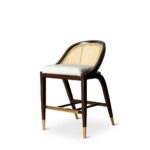 Wooden Artistic 2 Set Cane Chair Stool - Image 3