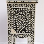 Antique Inlay Bedside Table Furniture - Image 4