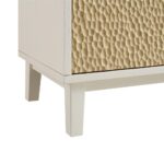 Chantilly Chip Carved 2-Door 3-Drawer Sideboard, Sand Beige & Ivory - Image 8