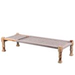 Jodhpuri Wooden Charpai with Backrest Poolside Lounger - Image 3