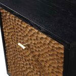 Bianca Chip Carved Nightstand, Antique Bronze & Black - Image 5