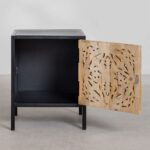 Mango Wood Bedside Table with Drawers - Image 4