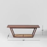 Jaipuri  Sheesham Solid Wood Cane Coffee Table - Image 5