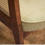 Modern Solid Wood Cane Arm Chair - Image 2