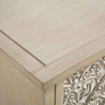 Whitewashed Carved Small Sideboard - Image 7