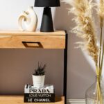 Industrial Two Drawer Wooden Desk Console - Image 4