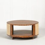 Hand Cane  Mango Wood Coffee Table - Image 4