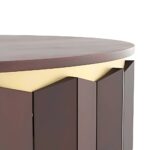 Keoni Round Solid Wood Coffee Table in Claret Mahogany Finish - Image 4