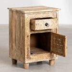 Stylish Mango Wood Bedside Table - Image 3