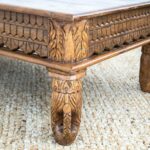 Hand Carving Sheesham Solid Wood Coffee Table - Image 3