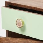 Wooden Cane 1 Drawer Bedside Table - Image 2