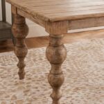 Handcrafted Wooden Dinning Table With Unique Legs - Image 2