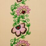 Jodhpuri Hand Painted Mango Wood Bedside Table with Drawers - Image 8