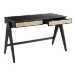 Wooden Artistic Solid Cane Mango Wood Study Table - Image 4