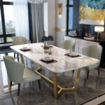 Metal Dining Table with chairs - Image 3