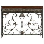Handcrafted Iron & Wooden Console Table - Image 7