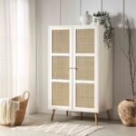 Frances Woven Rattan Compact Double Closet, White - Image 2