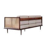 Wooden Cane Handcrafted Carving Sofa - Image 4