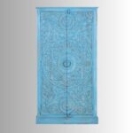 Jodhpuri Wooden Carved Almirah for Storage - Image 4