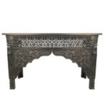 Handcrafted Solid Wood Hand Carving Console Table - Image 3