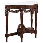 Handcrafted Genuine Marble Console Table - Image 3