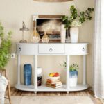 Handmade Mango Wood Natural Console Table - Image 6