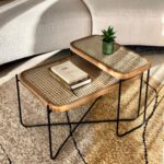 Handcrafted Cane Coffee Table -Set of 2 - Image 5