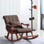 Mango Wood Tufted Rocking Chair - Image 2