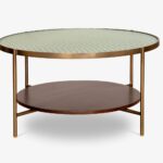 Handmade Round Wooden & Iron Coffee Table - Image 3