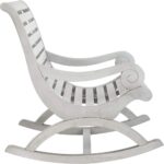 Ash Grey Rocking Chair Mango Wood - Image 4