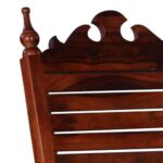 Solid Wood Rocking Chair In Honey Oak Finish - Image 6