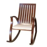 Wooden Hand Carved Rocking Chair - Image 5
