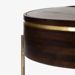 Handcrafted Round Mango Wood  & Iron Coffee Table - Image 3