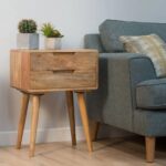 Wooden Sturdy Solid Wood Bedside Table - Image 2