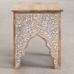 Hand Work Half Round Wooden Side Table - Image 3
