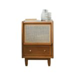 Handcrafted Wooden Cane Bedside Table Natural Mango Finish - Image 4
