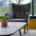 Wooden and Cushioned Rocking Chair - Image 5