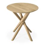 Antique Oak Wooden End Table - Image 3