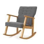 Wooden Hand Carved Rocking Chair - Image 5