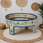 Hand Painted Wooden Chakki Table - Image 4