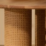 Handcrafted Cane Webbing Sheesham Wood Dining Table - Image 4