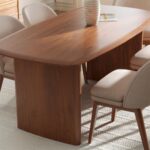 Handcrafted Natural Finish Dining Table - Image 3