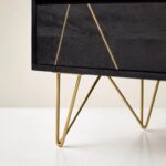 Handcrafted Mango Wood Chest Of Drawers In Rustic Black Finish - Image 4
