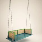 Modern Swing in Tone Pu Finished Solid Wood with Cane Weaves and Silver Finished Brass Chain - Image 4
