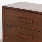 Handcrafted Mango Wood Chest Of Drawers In Rustic Brown Finish - Image 3